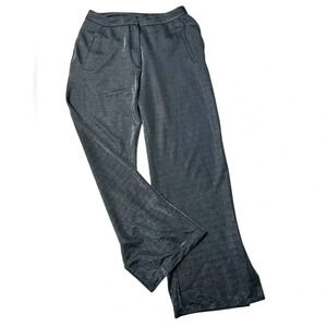 TopShop shiny gray split hem loose trousers, Size 6, high waisted, flowy, Office